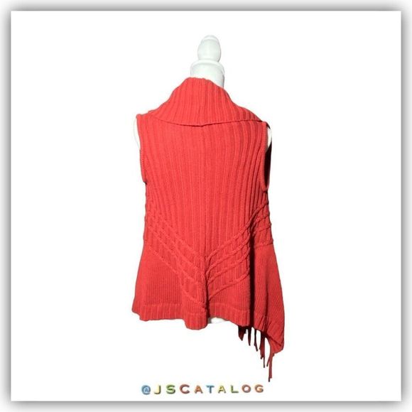 Cable Knit Open Cardigan Vest Sweater EUC - Size M - Picture 3 of 5